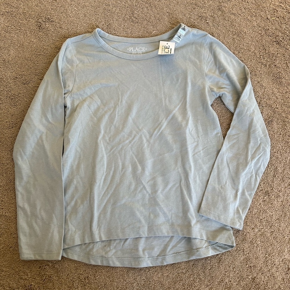 Girls Children’s Place smokey blue shirt ys 5/6 nwt